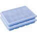 Ice Cube Trays With Lids Set of 2 Blue Silicone Ice Cube Molds Durable Easy Release And BPA Free