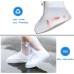 Rain Shoe Covers Non-slip Reusable Waterproof Shoe Covers for Women Men (Color: White)