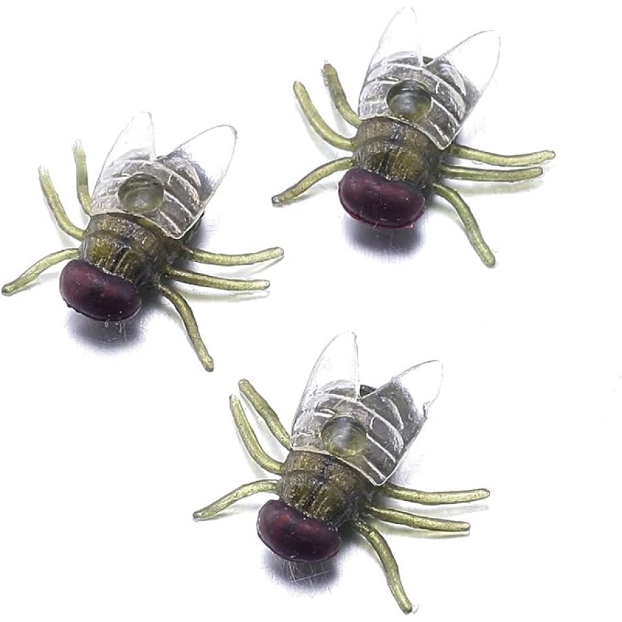 Plastic Flies Halloween Fly for Gag Gifts/Party Favors/Prank Kit -100 Pcs Green