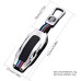 Key Fob Cover Silicone Alloy Silicone Smart Car Key Cover Case Compatible for Tesla Model 3/S Alloy-Tesla Model 3/S Bright Silver