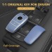 Key Fob Cover Silicone TPU Smart Car Key Cover Case Compatible for Mercedes E Class E300 E400 E43, 2018 up S Class, 2017 2018 W213 Blue