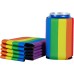 12 Pack Can Coolers Sleeves Neoprene Can sleeve Blank Beer Drink Coolies for Weddings, Parties, Events (Color: Vertical stripe)