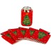 12 Pack Christmas Can Coolers Sleeves Neoprene Can sleeve Beer Drink Coolies for Christmas Holiday Party Decorations Supplies