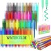 100 Colors Watercolor Paint Pens Set Dual Tip Brush Art Drawing Marker Pen For Adult Coloring Book