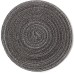 4 PCS Round Placemats for Dining Table Thread Weave Heat Resistant Non-Slip Pads Set for Kitchen Diameter 7.1 Inches Dark Grey