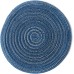 4 PCS Round Placemats for Dining Table Thread Weave Heat Resistant Non-Slip Pads Set for Kitchen Diameter 7.1 Inches Blue