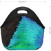 Neoprene Lunch Bags for Women and Girl Mermaid Sequins Insulated Lunch Tote Bag with Zipper