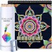 48 Colored Pencils + Coloring Book Mandala Design