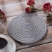 Hot Pads Trivits for Table Round Thread Weave Thick Coasters Set for Cooking Diameter 7.1 Inches Light Grey