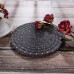 Hot Pads Trivits for Table Round Thread Weave Thick Coasters Set for Cooking Diameter 7.1 Inches Dark Grey