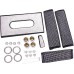 23 PCS Bling Car Accessories Set with Visor Sunglasses Tissue Holder Headrest Collars Rings Seat Belt Handbrake Cover Push Start Button Ring Valve Caps Heart Stickers Car Decor for Women