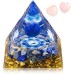 Orgone Crystal Pyramid for Positive Energy Amethyst Crystal Ball Energy Protection Generator for Meditation and Stress Reduction Attract Lucky with 2 Heart-Shaped Crystals Stones Style F