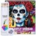 24 Colored Pencils + Coloring Book Sugar Skull Women Design