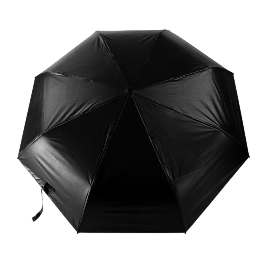 Travel Umbrella UV Umbrella Black Rubber Coating Folding Umbrella for Women Men (Color: black)